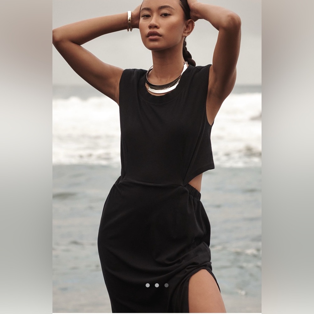 Celandine Black Muscle top cotton dress - Picture 2 of 5